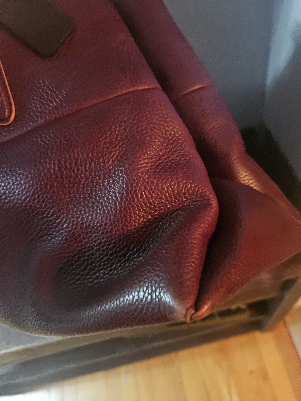 Coach Borough Pebbled Leather in Oxblood Burgundy - Picture 9 of 15